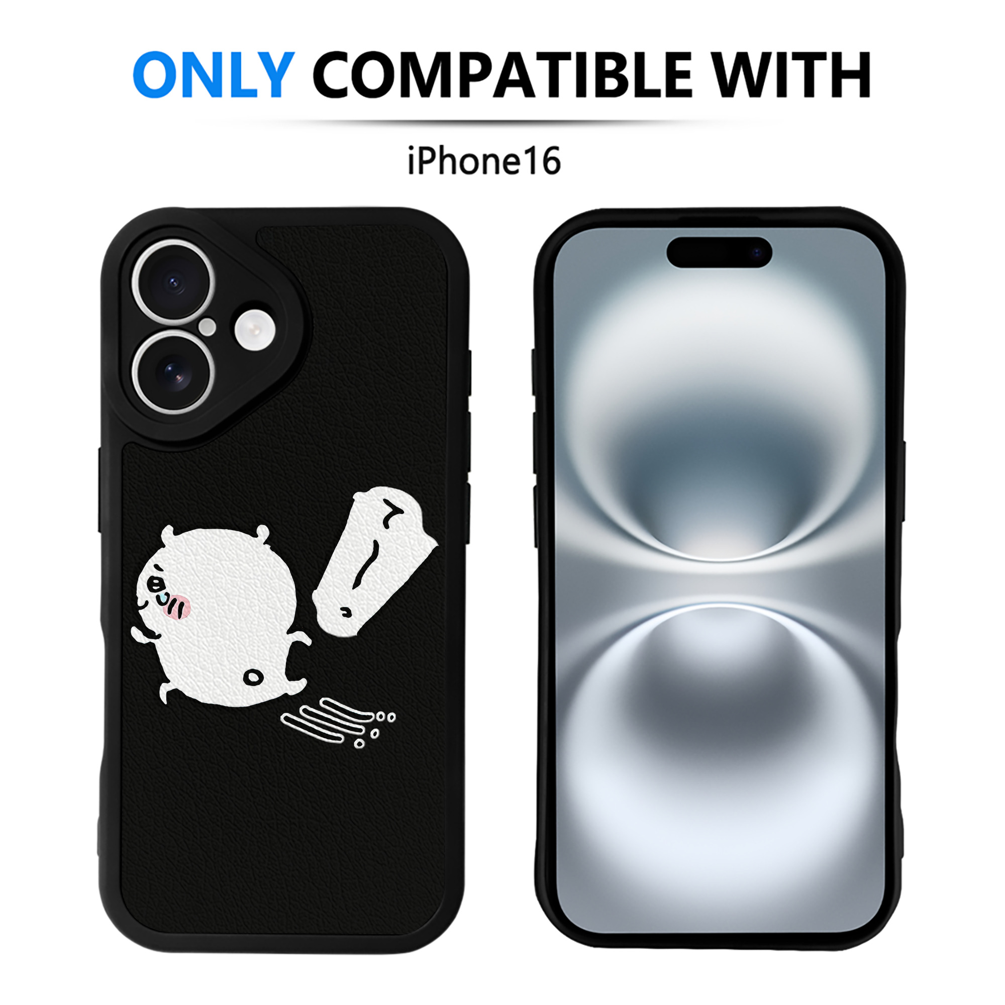 （画像用） ちいかわ ちいかわ Chii-kawa chiikawa 【iPhone 16シリーズ対応】シリコンスマホケース（レザー調） 材質：シリコン